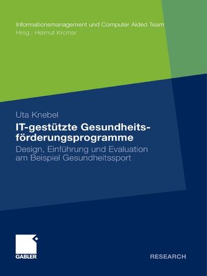 cover image of IT-gestützte Gesundheitsförderungsprogramme